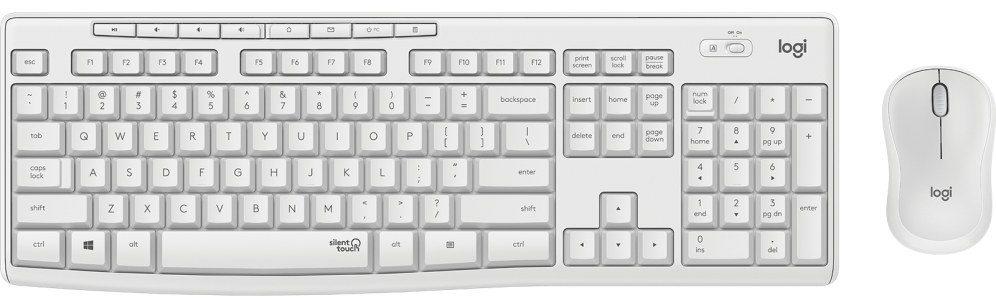 Teclado + mouse logitech mk295 silent blanco wireless inalambrico Reacondicionado Como nuevo