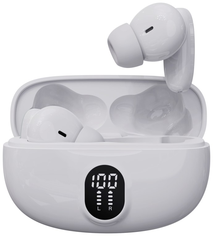 Auriculares Denver TWE-57W Open-ear / conducción ósea Bluetooth USB-C Blanco