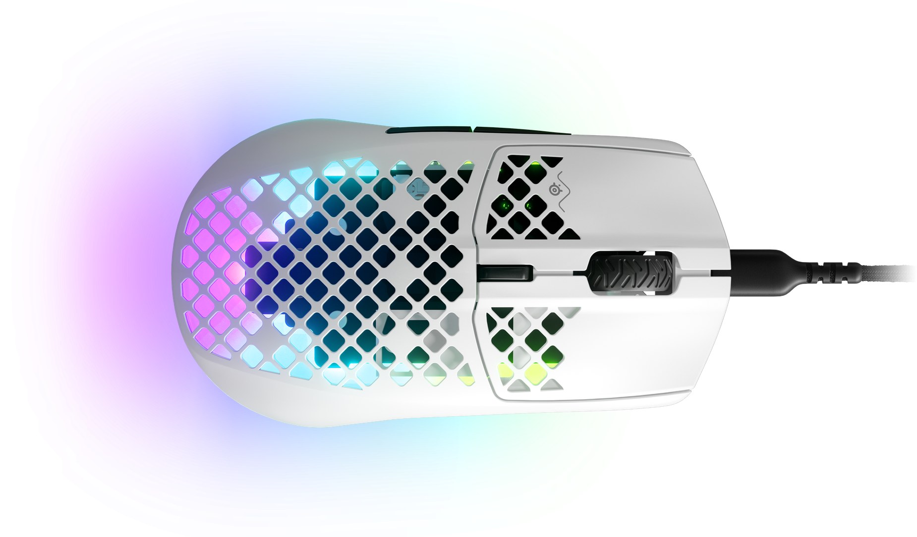 Ratón SteelSeries Aerox 3 Con cable Blanco