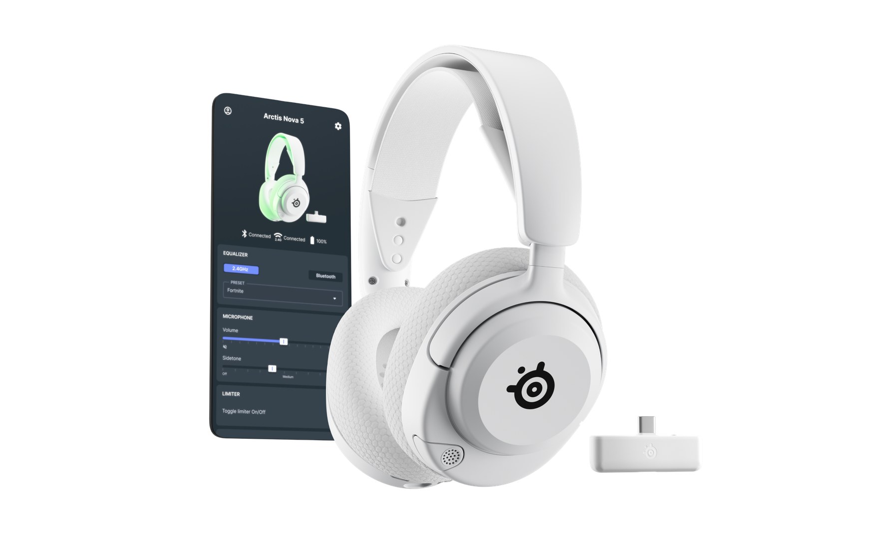 Auriculares SteelSeries Arctis Nova 5X Diadema Bluetooth USB-C Blanco