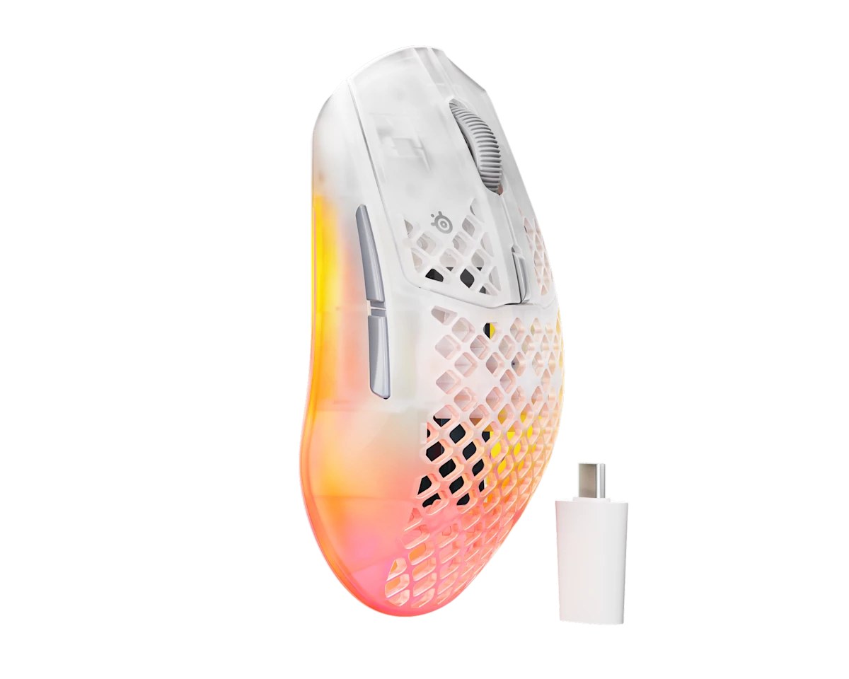 Ratón SteelSeries Aerox 3 Gen 2 Inalámbrico Bluetooth Blanco