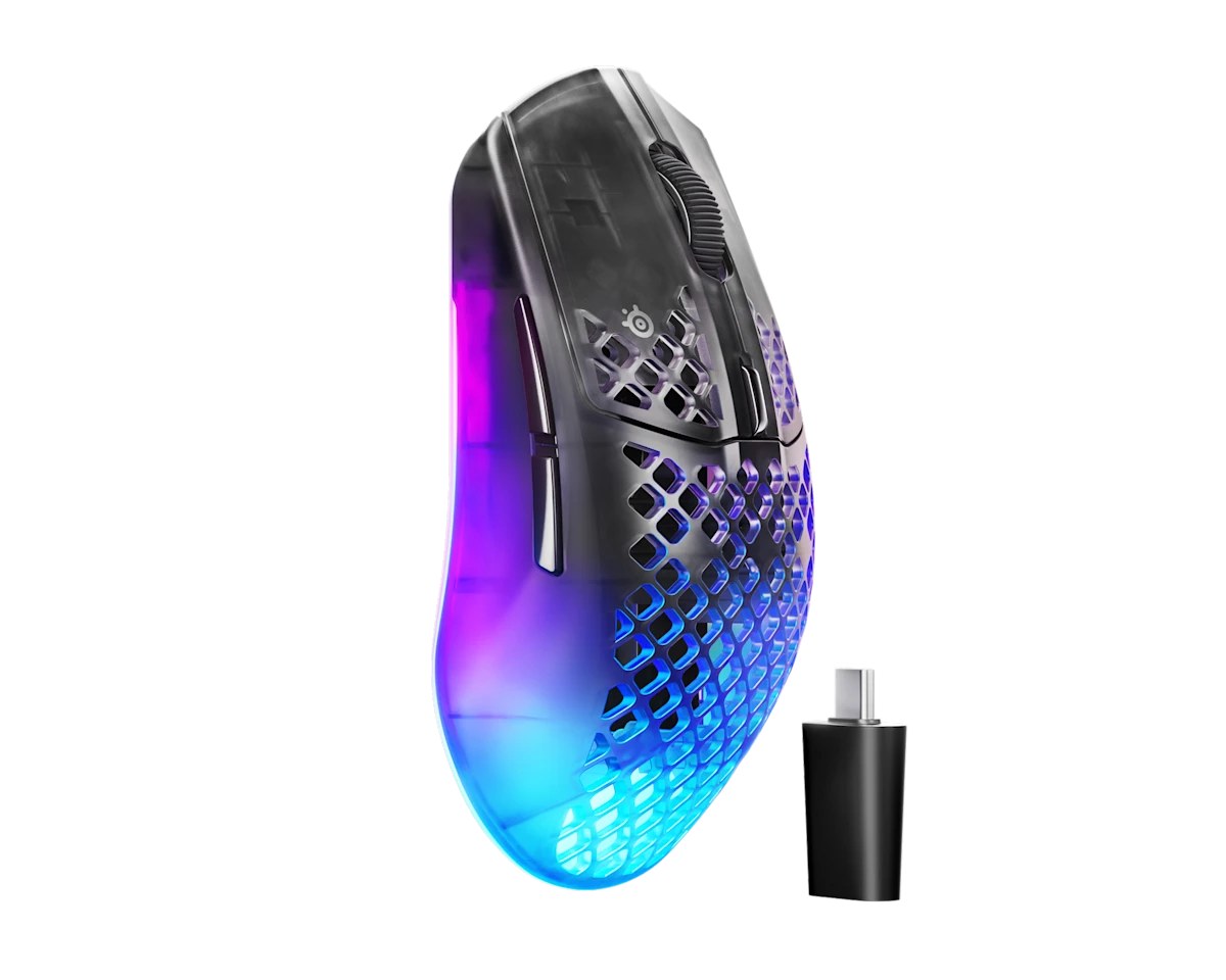 Ratón SteelSeries Aerox 3 Gen 2 Inalámbrico Bluetooth Negro