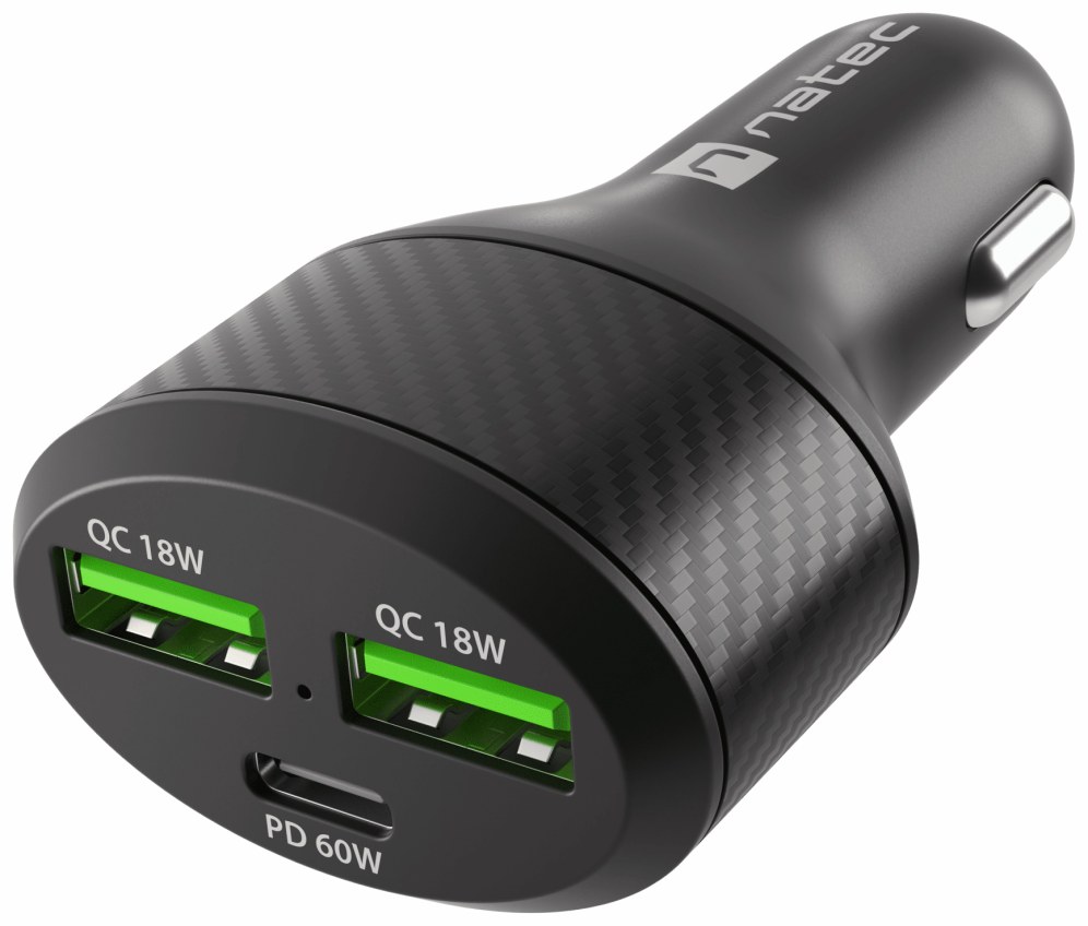 Cargador de coche Natec Coney Universal USB-C Negro 84W