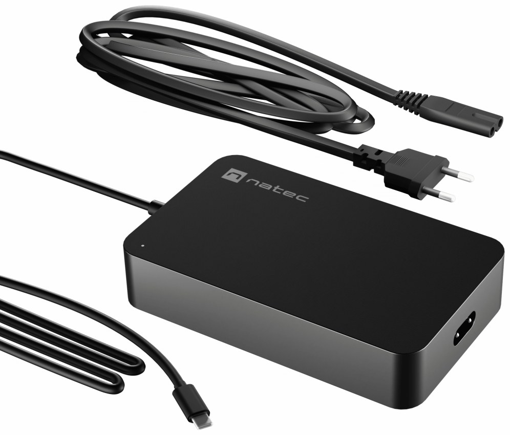 Cargador para portátil Natec Grayling USB-A Negro 90W