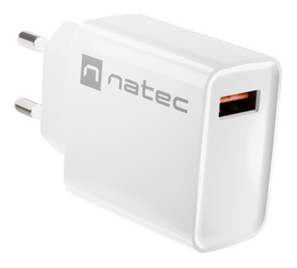 Cargador de pared Natec RIBERA Universal USB-A Blanco 18W