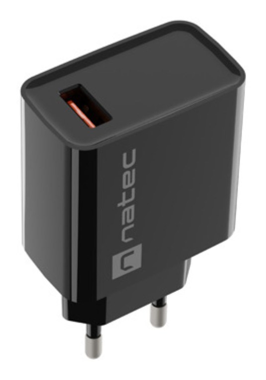 Cargador de pared Natec RIBERA Universal USB-A Negro 18W