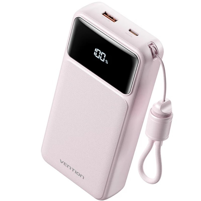 Batería externa Vention XGY40 USB-C USB-A Rosa