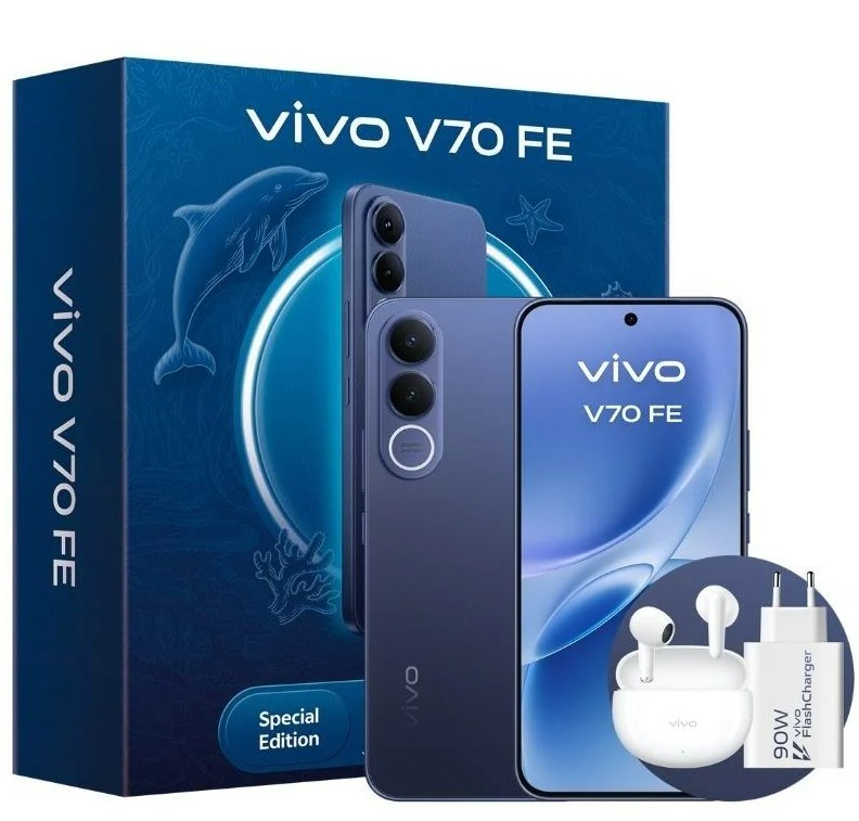 Móvil Vivo V70 FE 5G 256GB 8GB Azul + auriculares