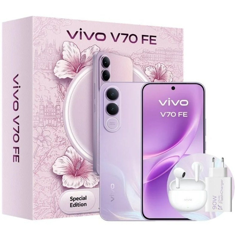 Móvil Vivo V70 FE 5G 512GB 8GB Púrpura + auriculares