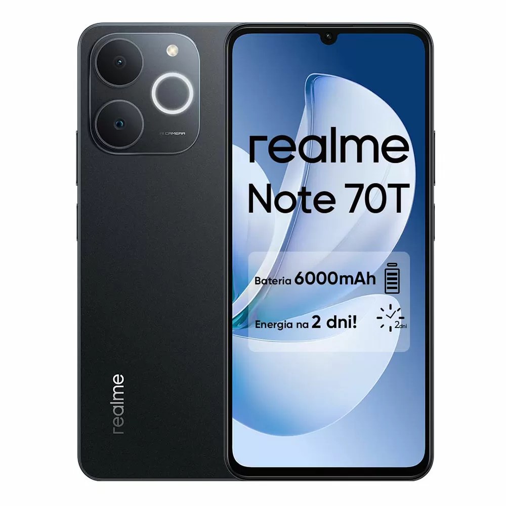 Móvil Realme Note 70T 128GB 4GB Negro