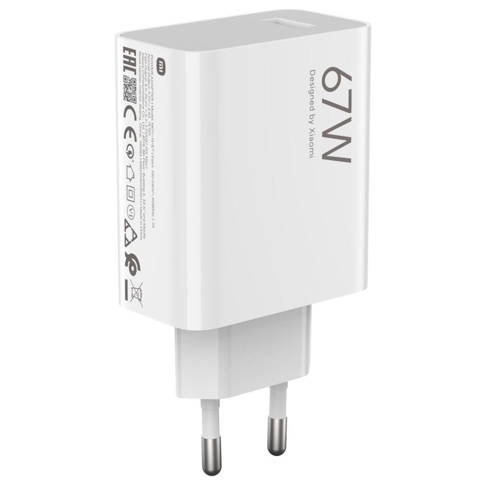 Cargador de pared Xiaomi 67W HyperCharge Combo (Type-A) USB-A Blanco
