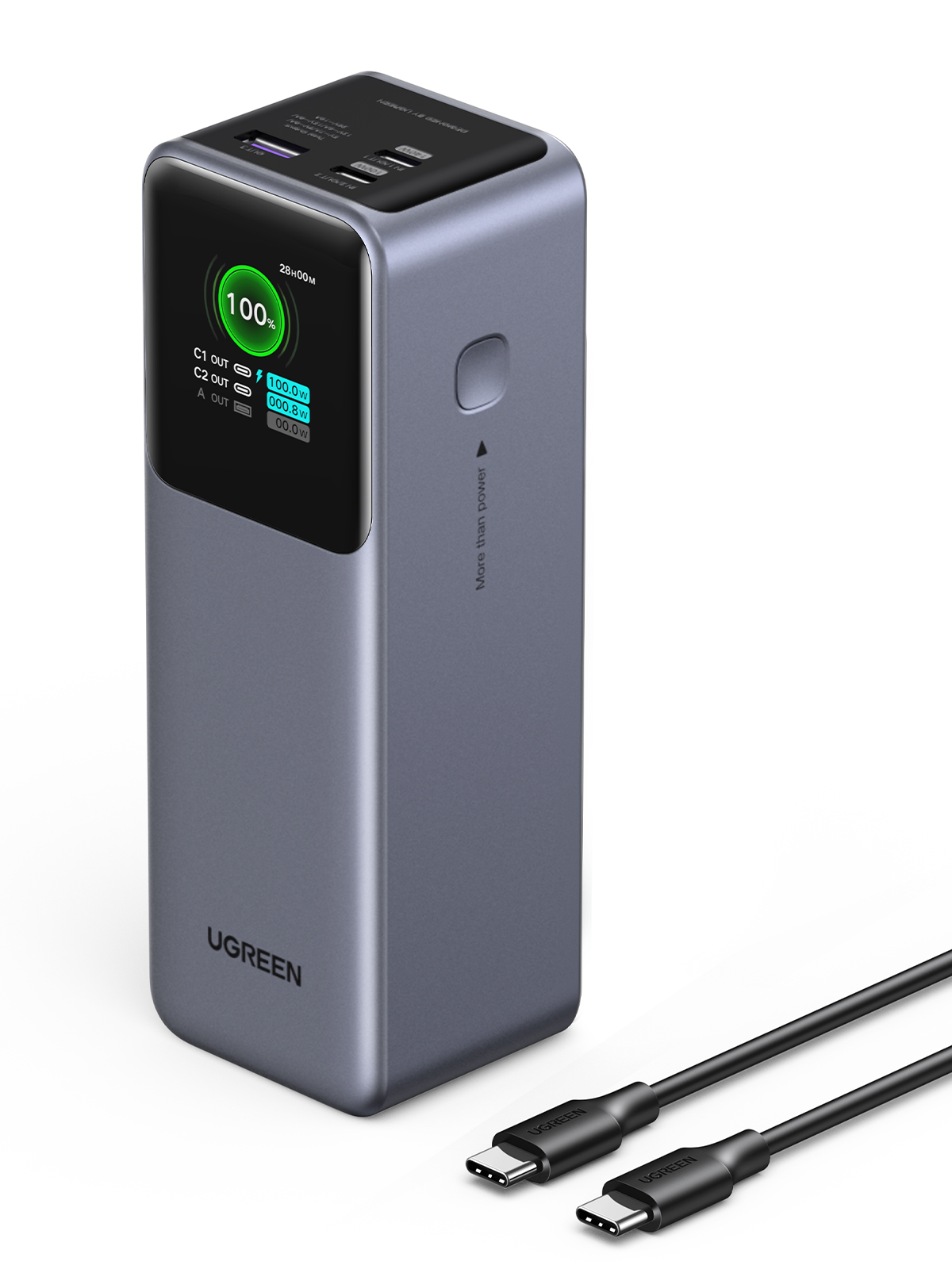 Batería externa Ugreen Nexode 200W USB-C Gris