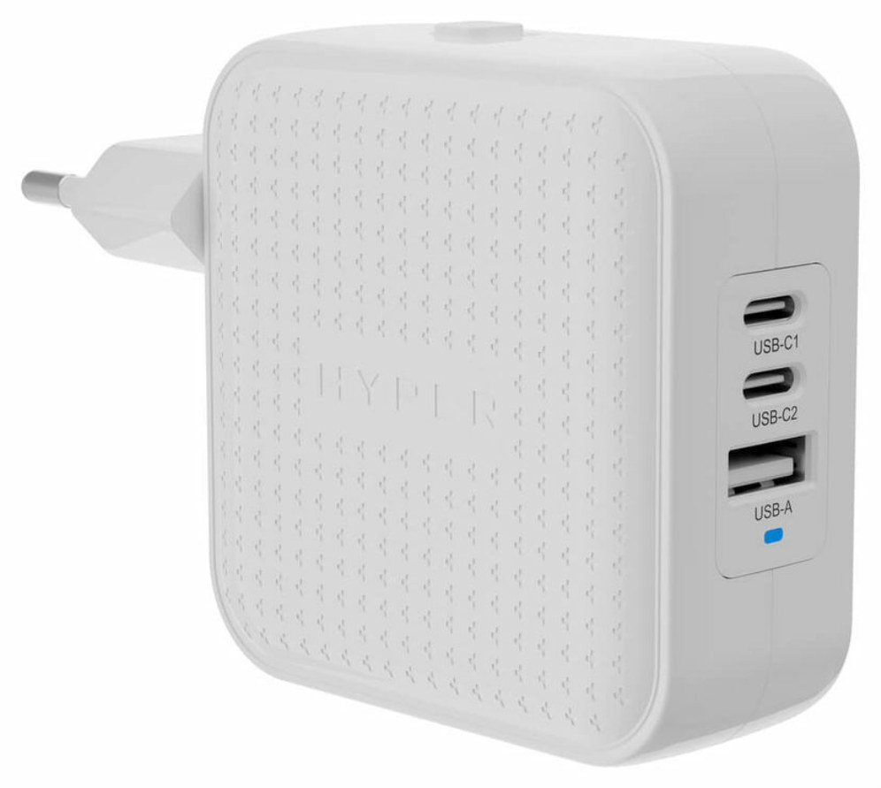Cargador de pared Hyper HJ1003WHWWGL USB-C USB-A Blanco 70W
