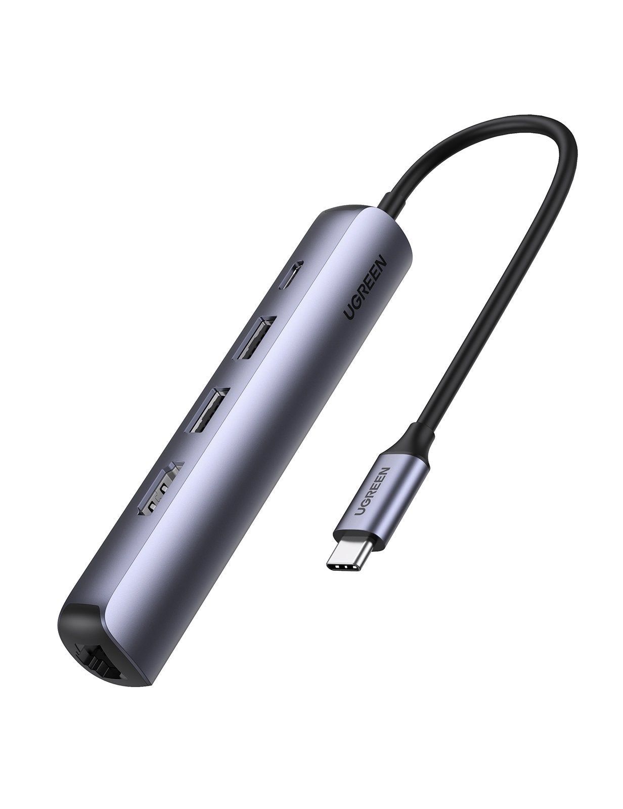 Hub USB-C UGREEN 10919 USB 3.2 HDMI Ethernet 100W Gris