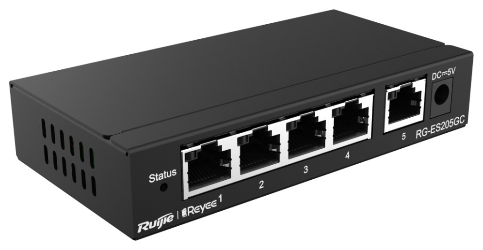 Switch Ruijie Networks RG-ES205GC 5 puertos Gigabit gestionado L2 (Outlet)