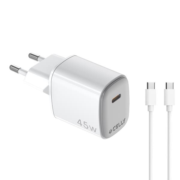 Cargador de pared Celly UPTC1USBC45WCTC USB-C