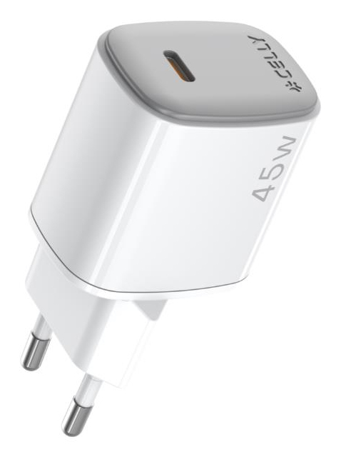 Cargador de pared Celly UPTC1USBC45WWH USB-C