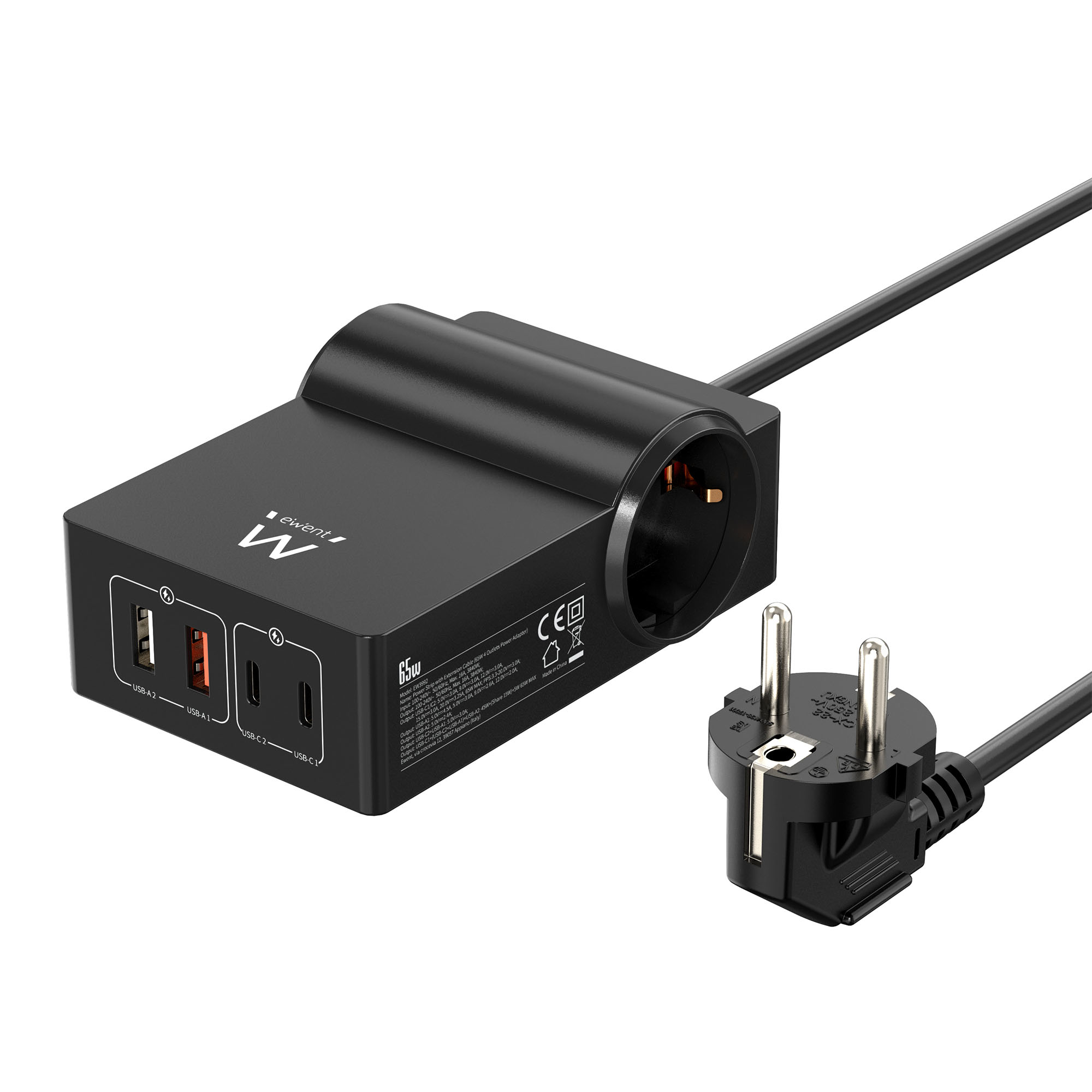 Estación de carga Ewent EW3992 USB-C USB-A Negro 3840W