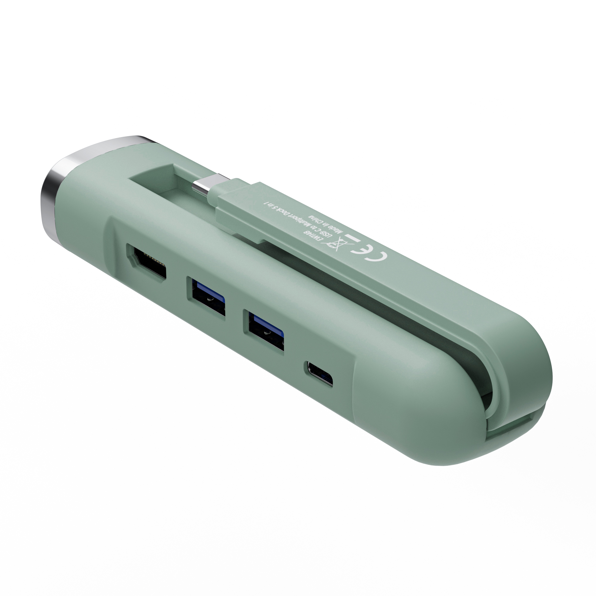 Hub USB Ewent EW1148 USB-C HDMI 4K Ethernet Verde