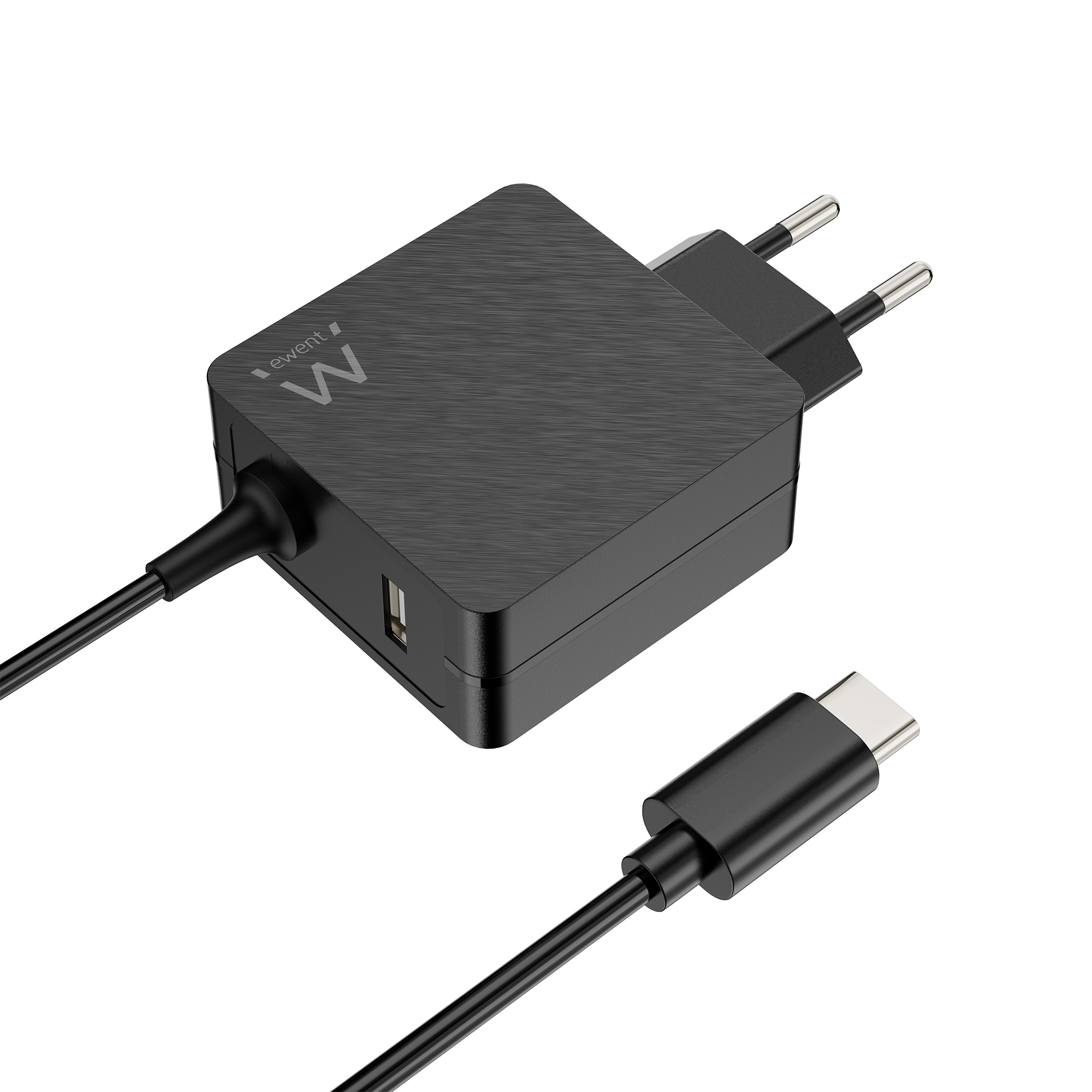 Cargador para portátil Ewent EW3979 USB-C USB-A Negro 45W
