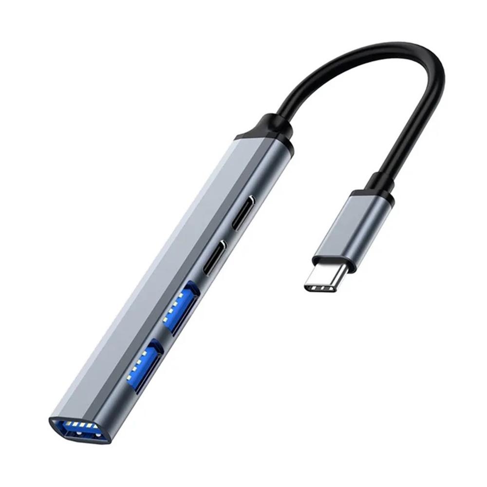 Hub USB Ewent EW1149 USB-C 5 puertos Gris