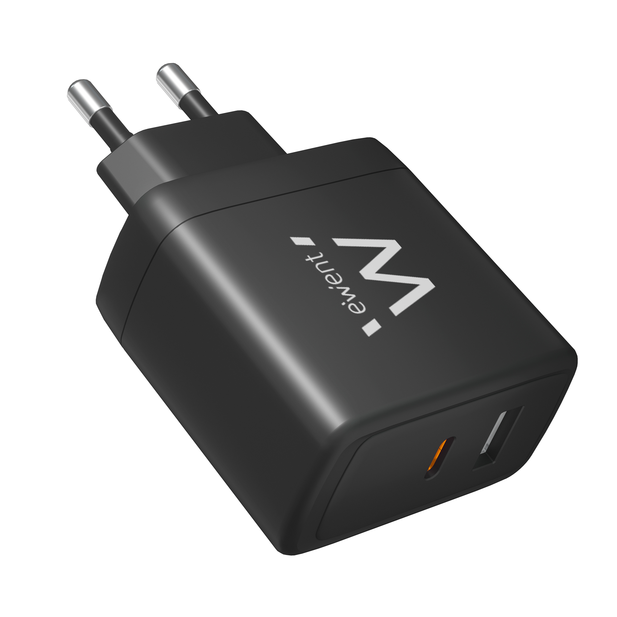 Cargador de pared Ewent EW1330 USB-C USB-A Negro 65W