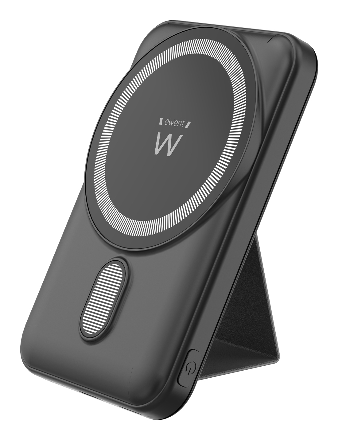 Batería externa Ewent EW1162 USB-C USB-A Inalámbrico Negro 15W