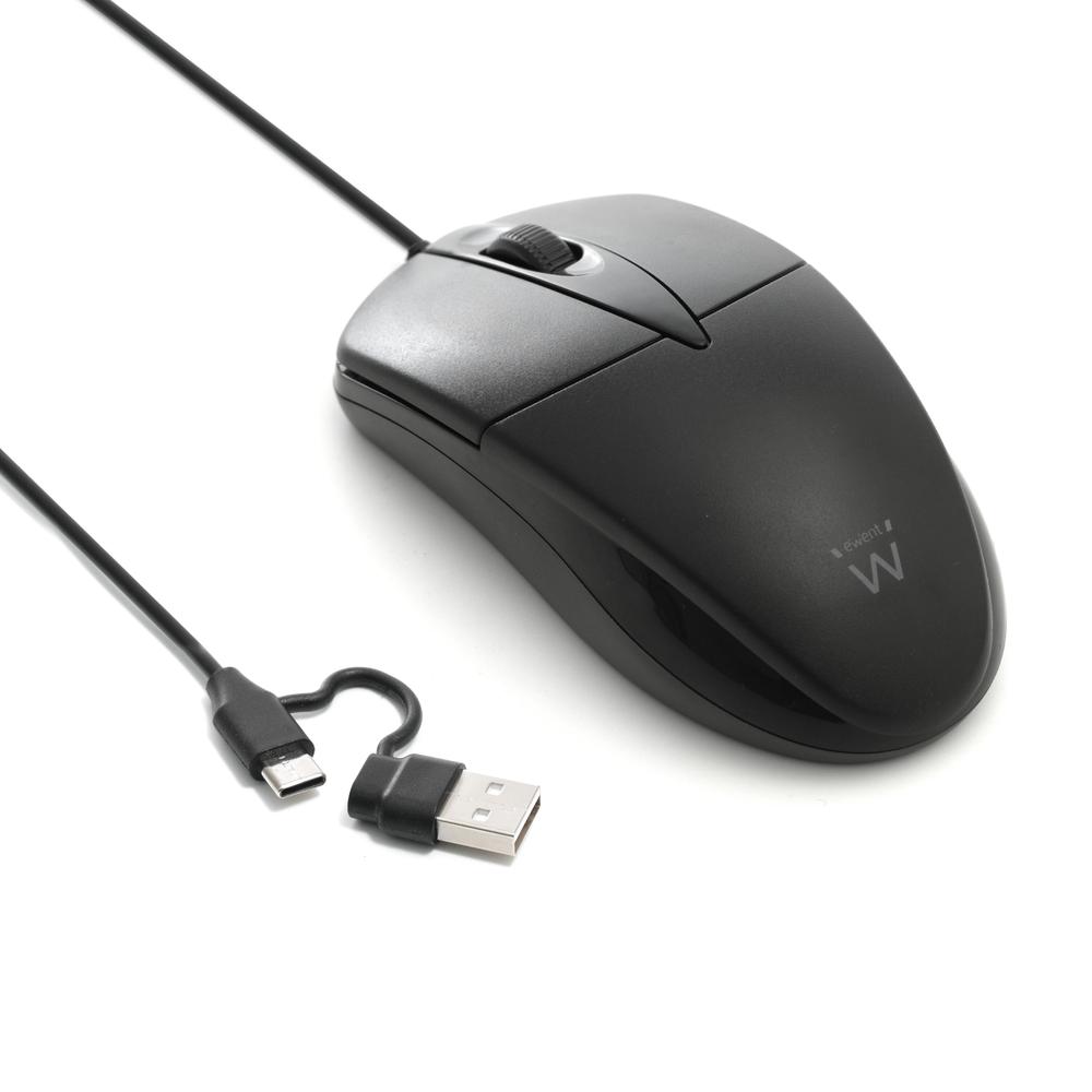 Ratón Ewent EW3301 Con cable Negro