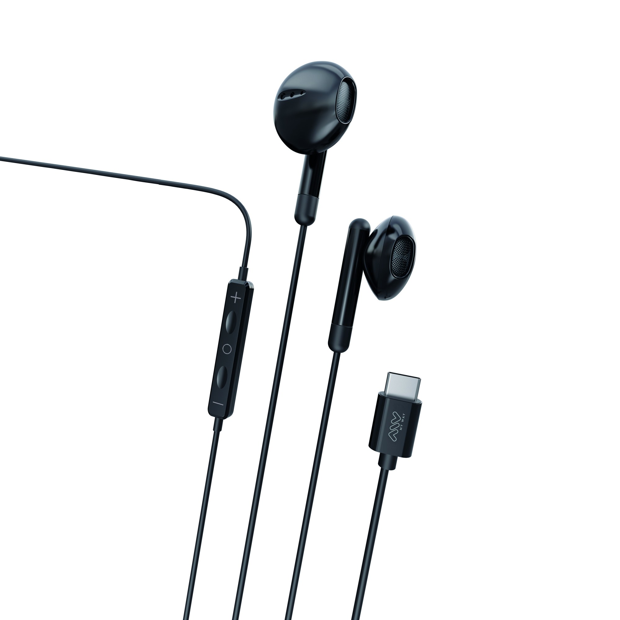 Auriculares Myway E24 Intraurales con cable USB-C Negro