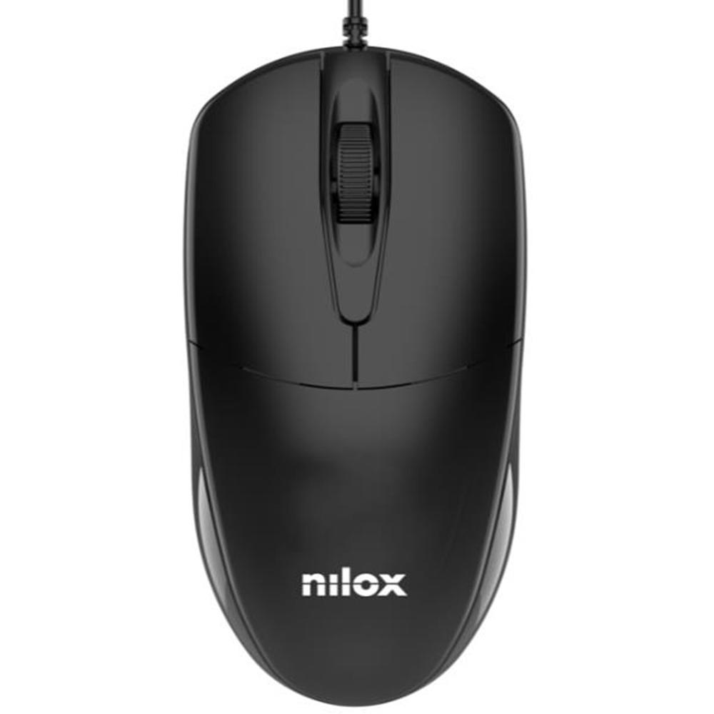 Ratón Nilox MOUSB1011 Con cable Negro