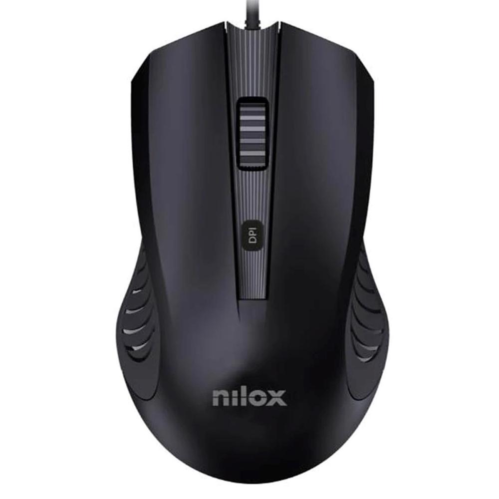Ratón Nilox MOUSB1013 Con cable Negro