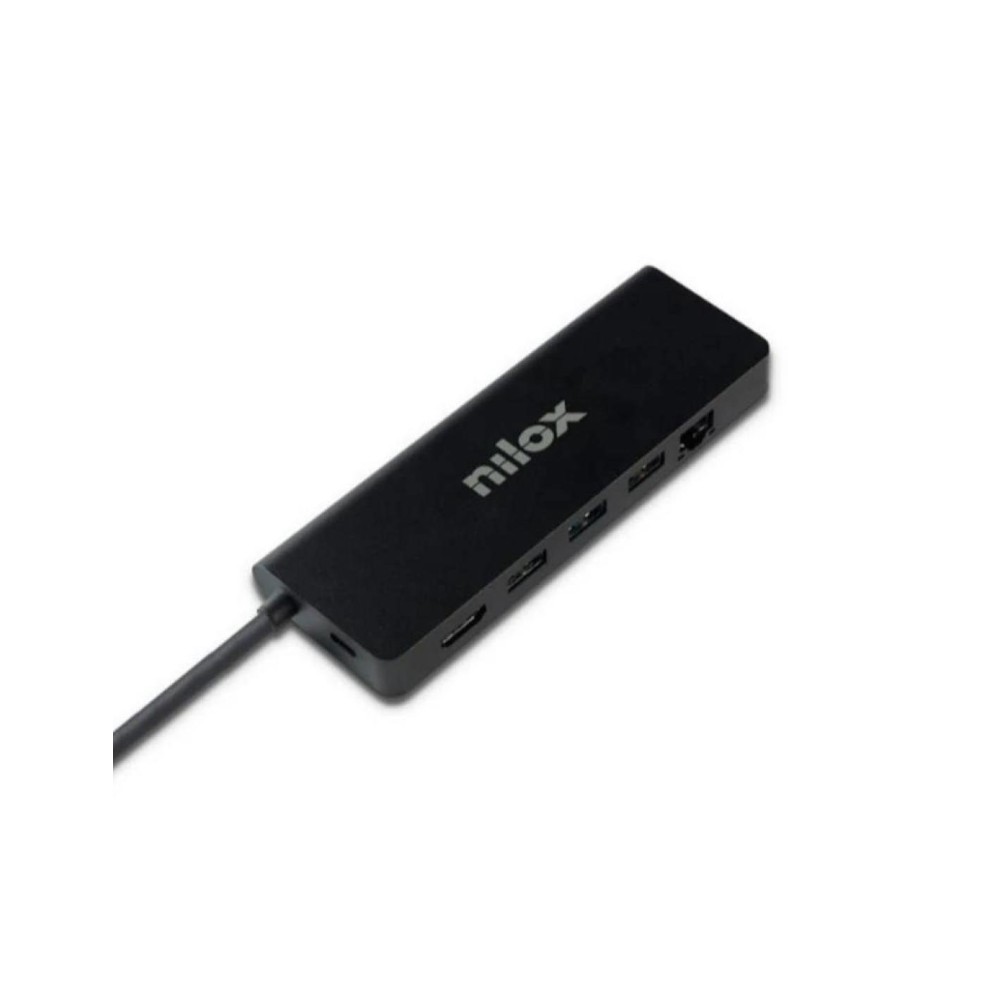 Docking Station Nilox NXDSUSBC08 USB-C 8 en 1 Dual 4K 1000Mbps Aluminio