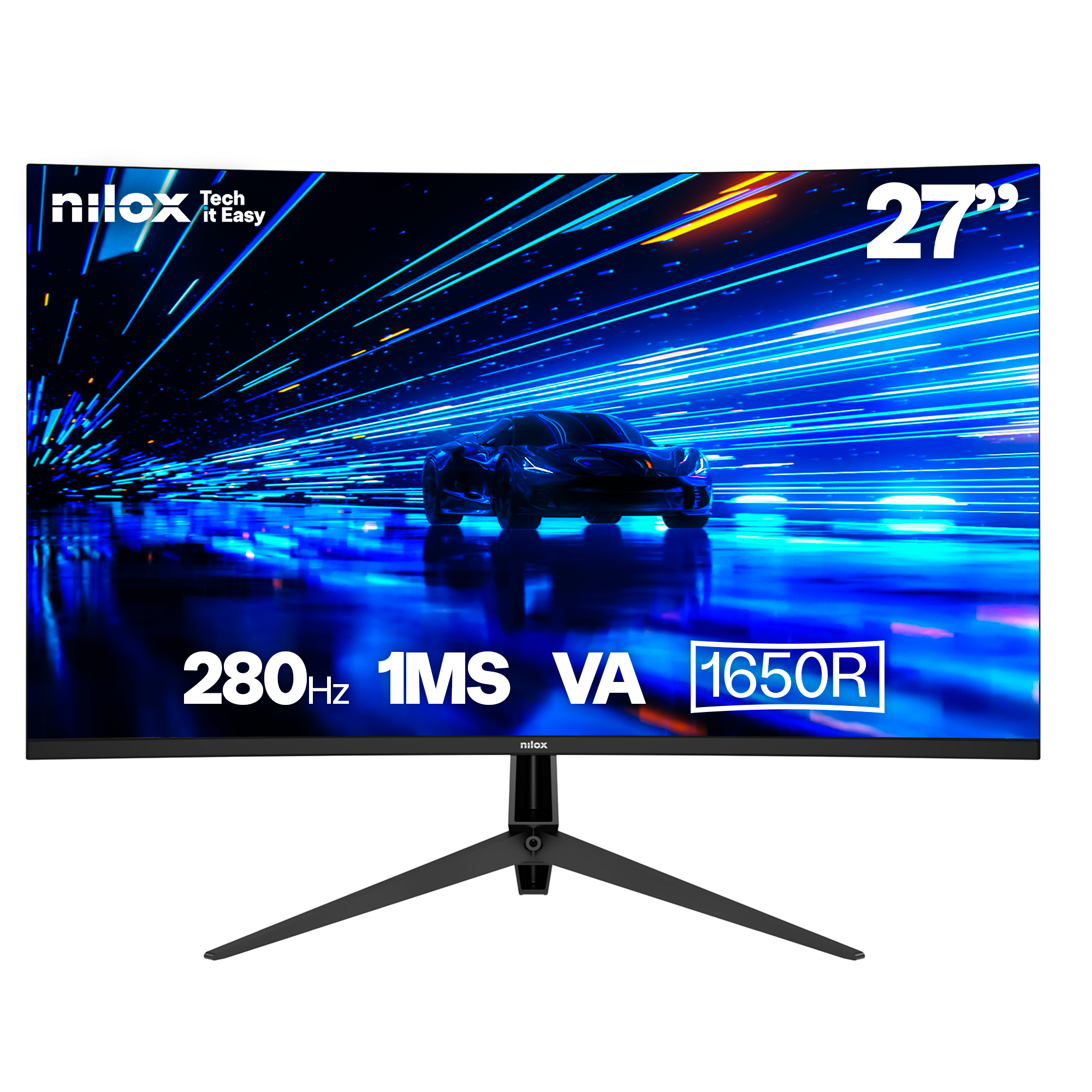 Monitor Nilox NXM27CV28001 27" Curvo Full HD 280Hz VA