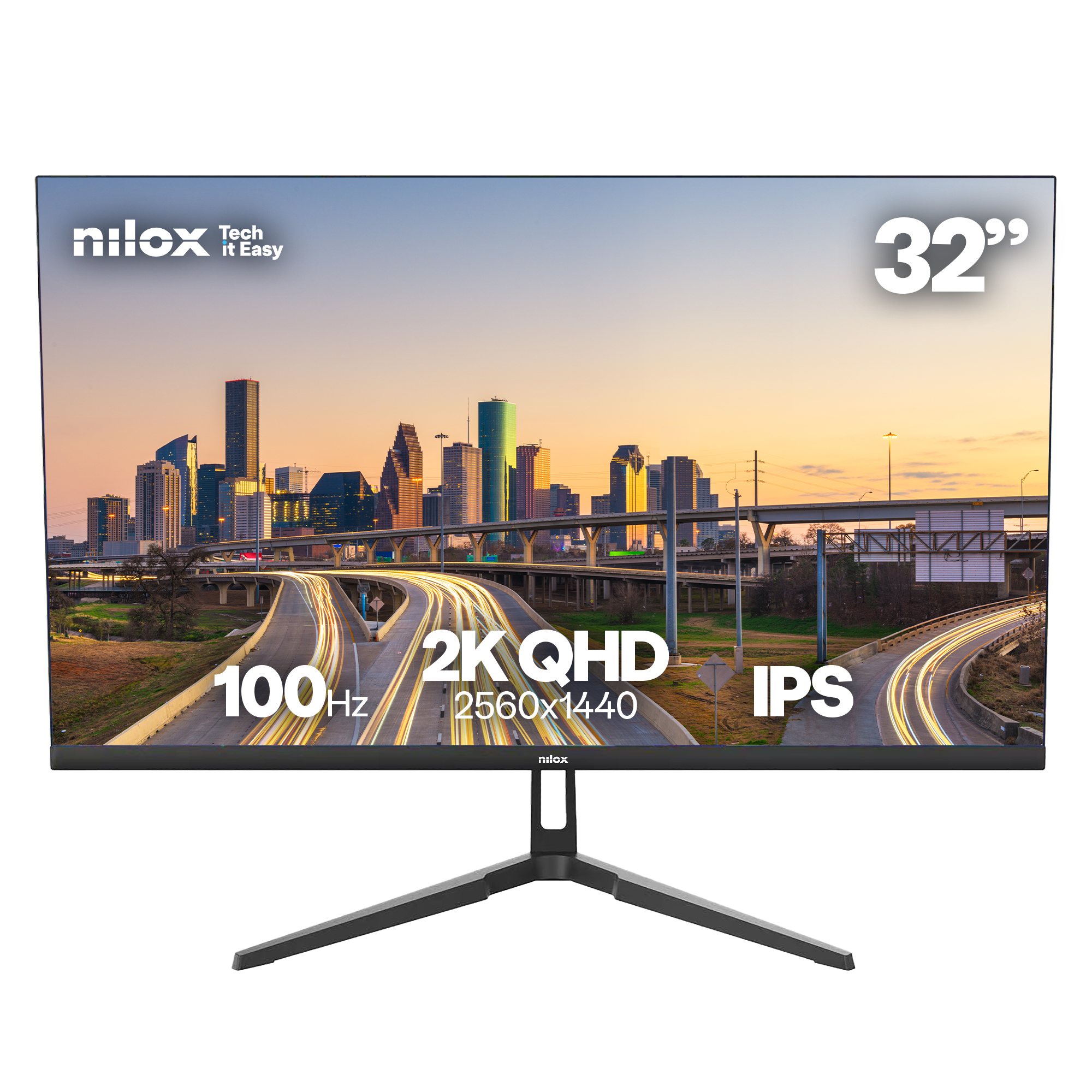 Monitor Nilox NXM322K1001 32" QHD IPS 120Hz HDMI DisplayPort Negro