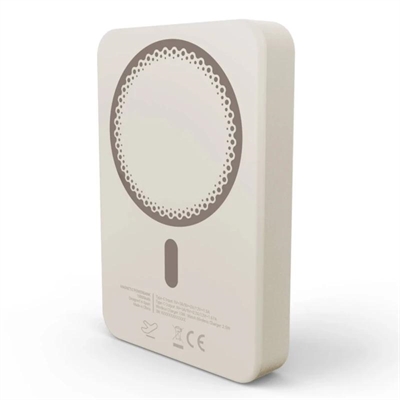 Batería externa Energy Sistem Powerbank Magnetic 10000 mAh USB-C Inalámbrico Crema 20W
