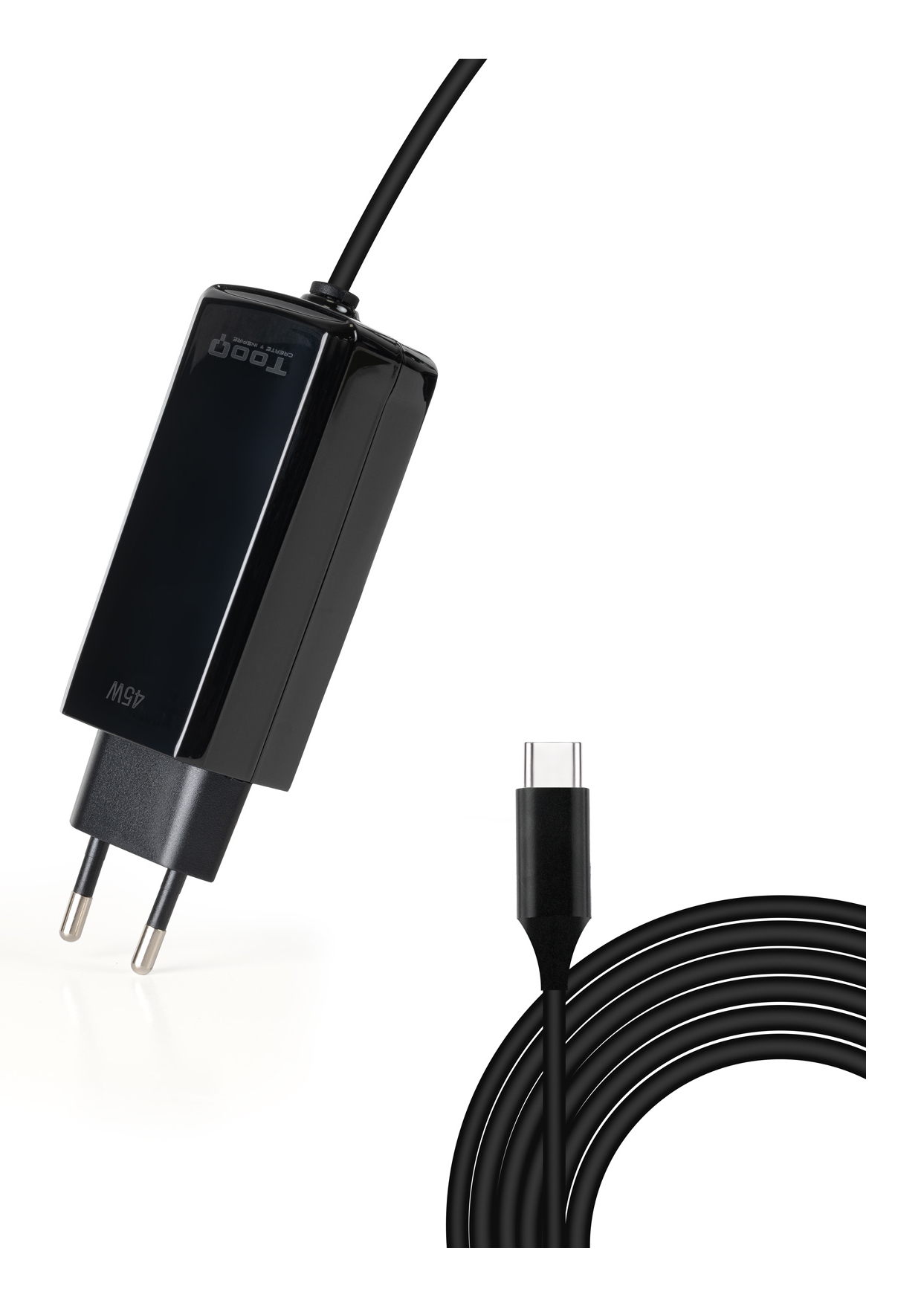 Tooq Cargador portátil GAN USB-C PD 45W Cúbico