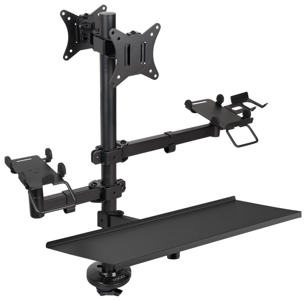 Tooq Soporte de Mesa TPV/Impresora/Pantallas Negro