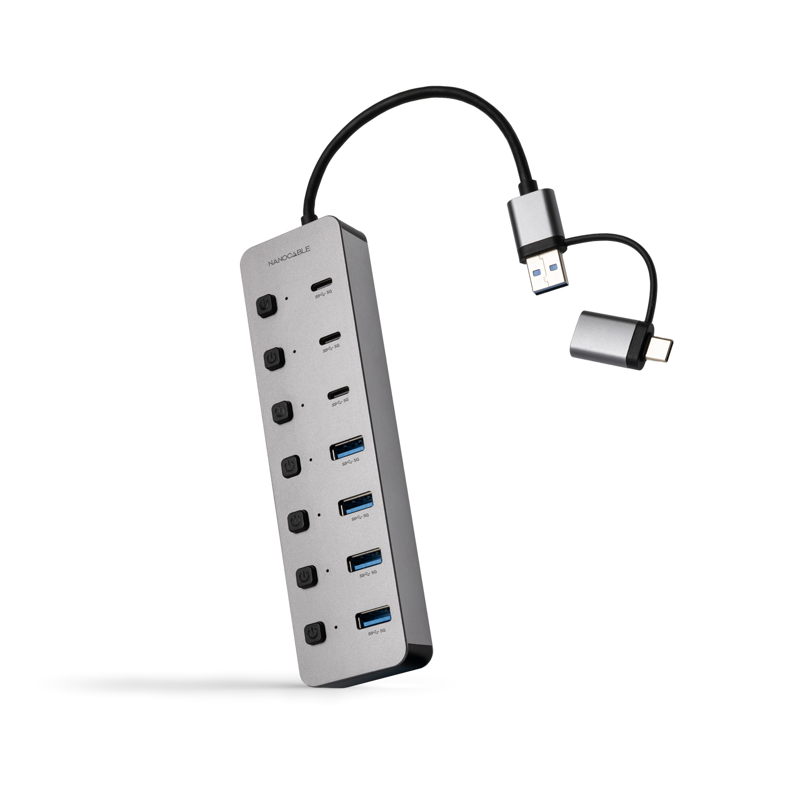 Nanocable Hub USB-C/A 4xUSB-A+3USB-C+USB-C 5V