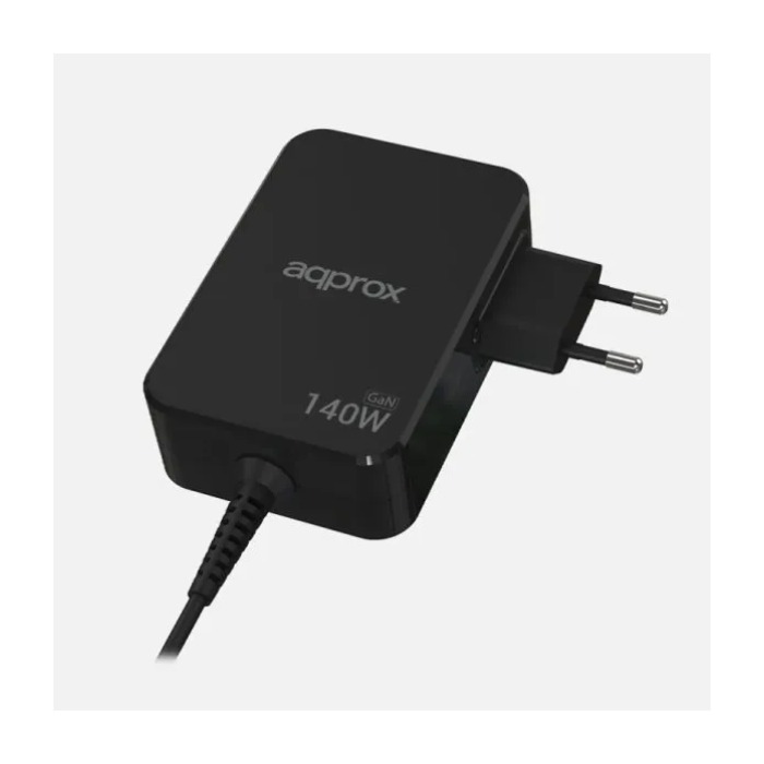 CARGADOR USB DE VIAJE/PARED TYPE-C 140W GaN NEGRO APPROX