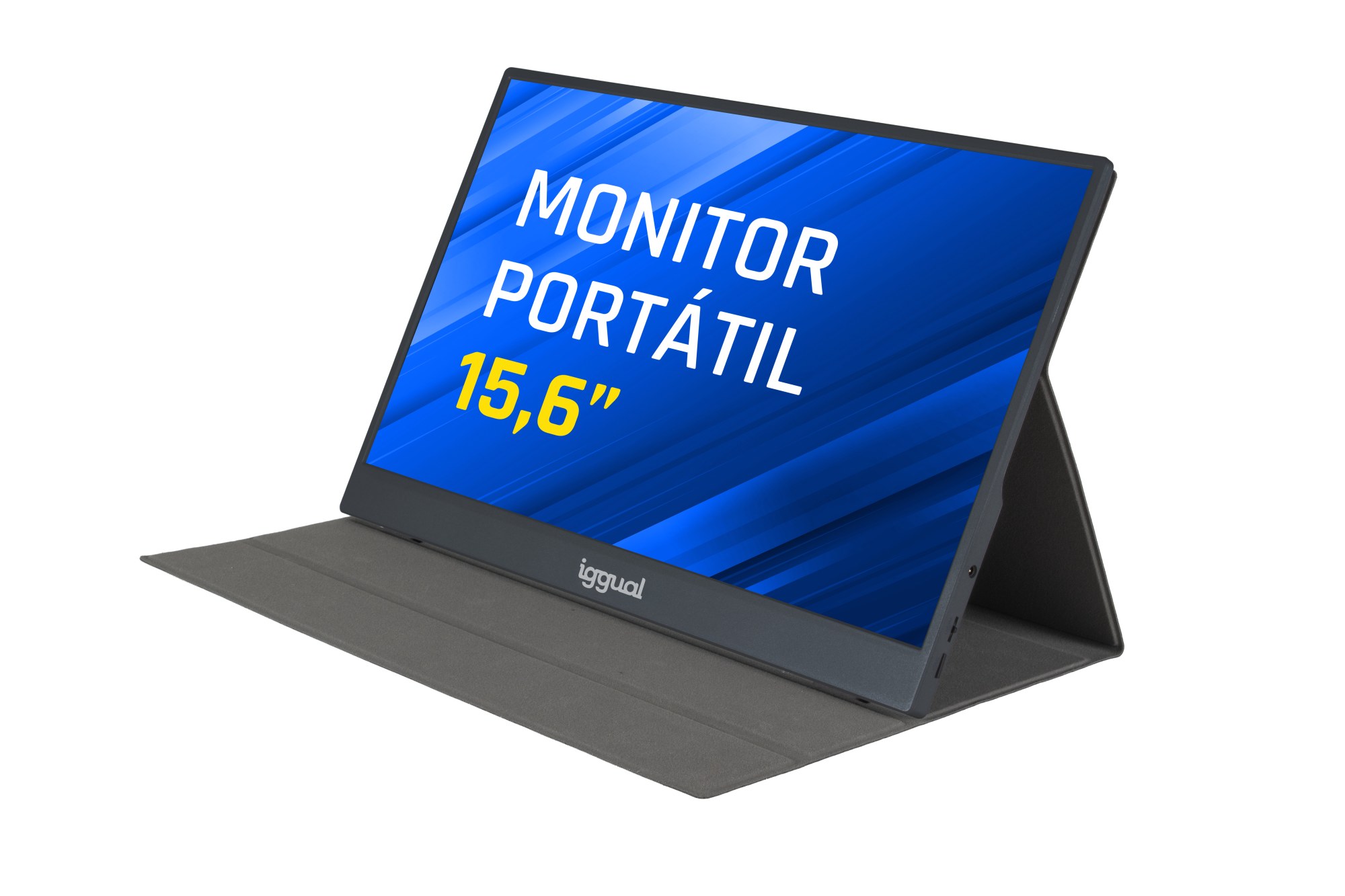 Monitor portátil iggual 15.6" FHD IPS USB-C + funda