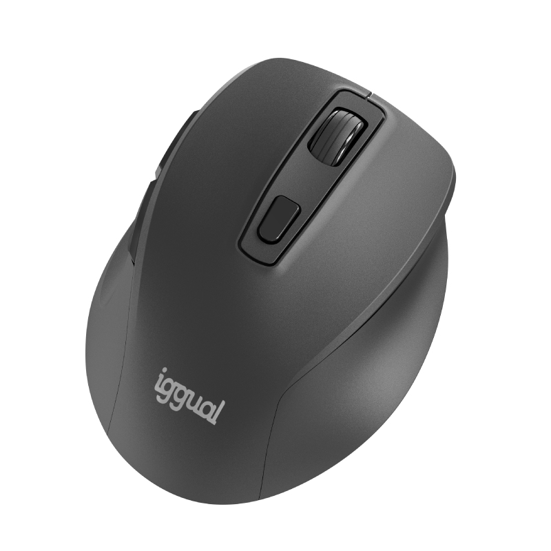 Ratón iggual ERGO-SILENT-6D Inalámbrico Negro