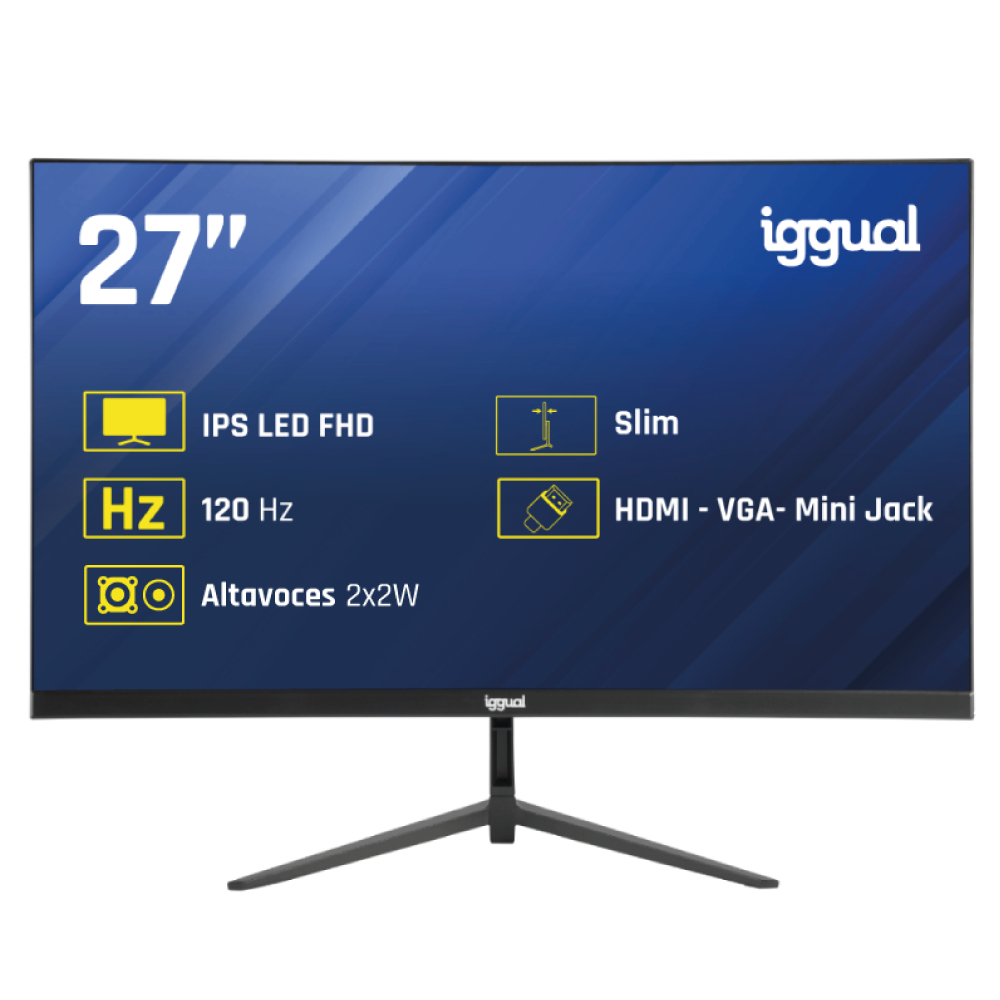 Monitor iggual ML27SMM 27" IPS 1920x1080 120Hz 1ms VGA HDMI
