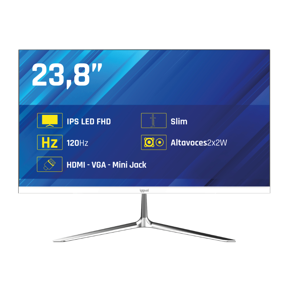 Monitor iggual ML24SW 24" IPS 1920x1080 120Hz 1ms Blanco
