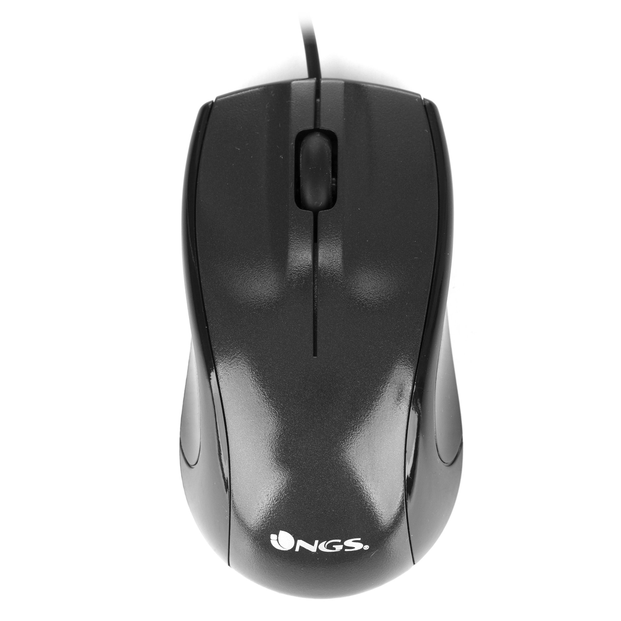 Ratón NGS Black Mist Con cable Negro