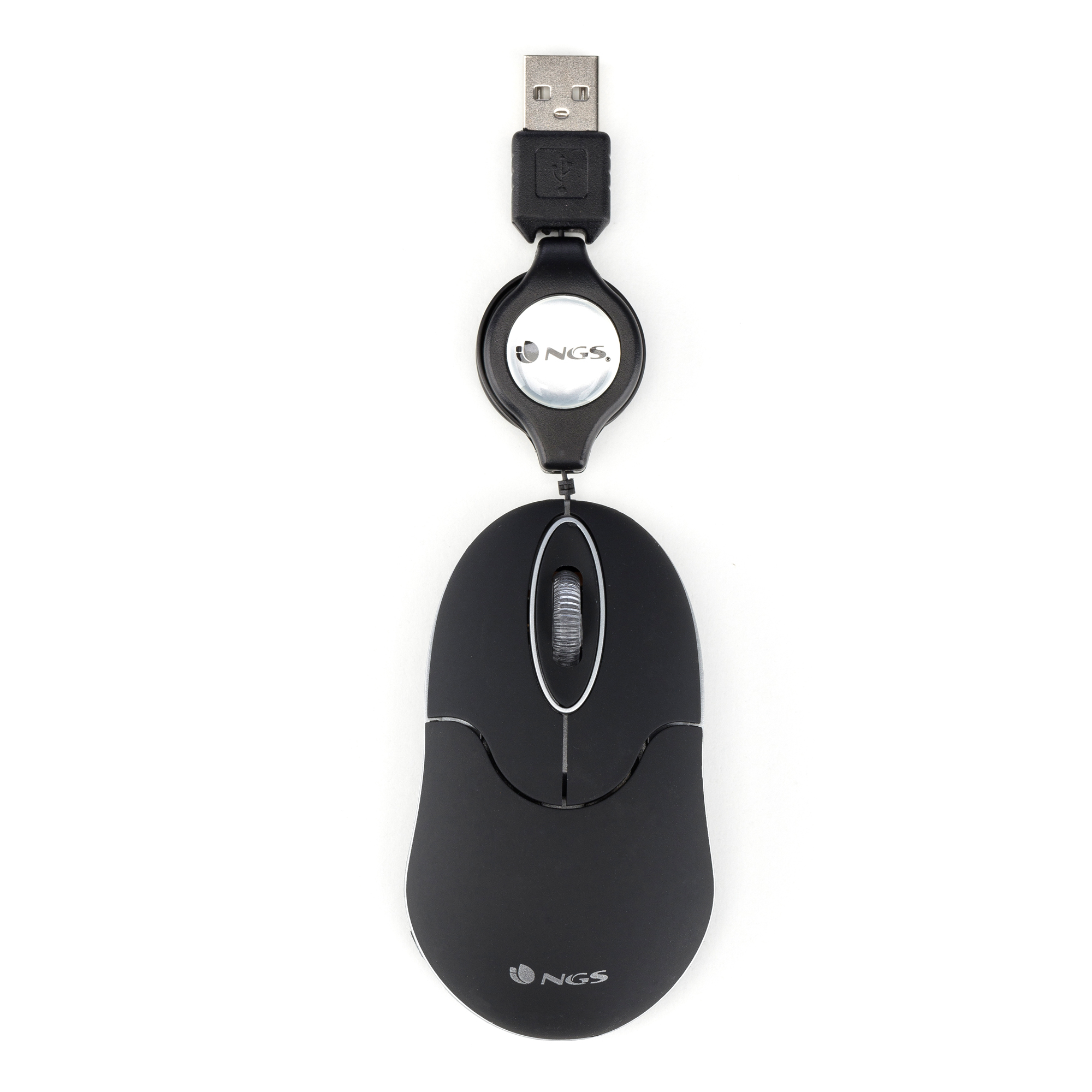 Ratón NGS SIN Black Con cable Negro