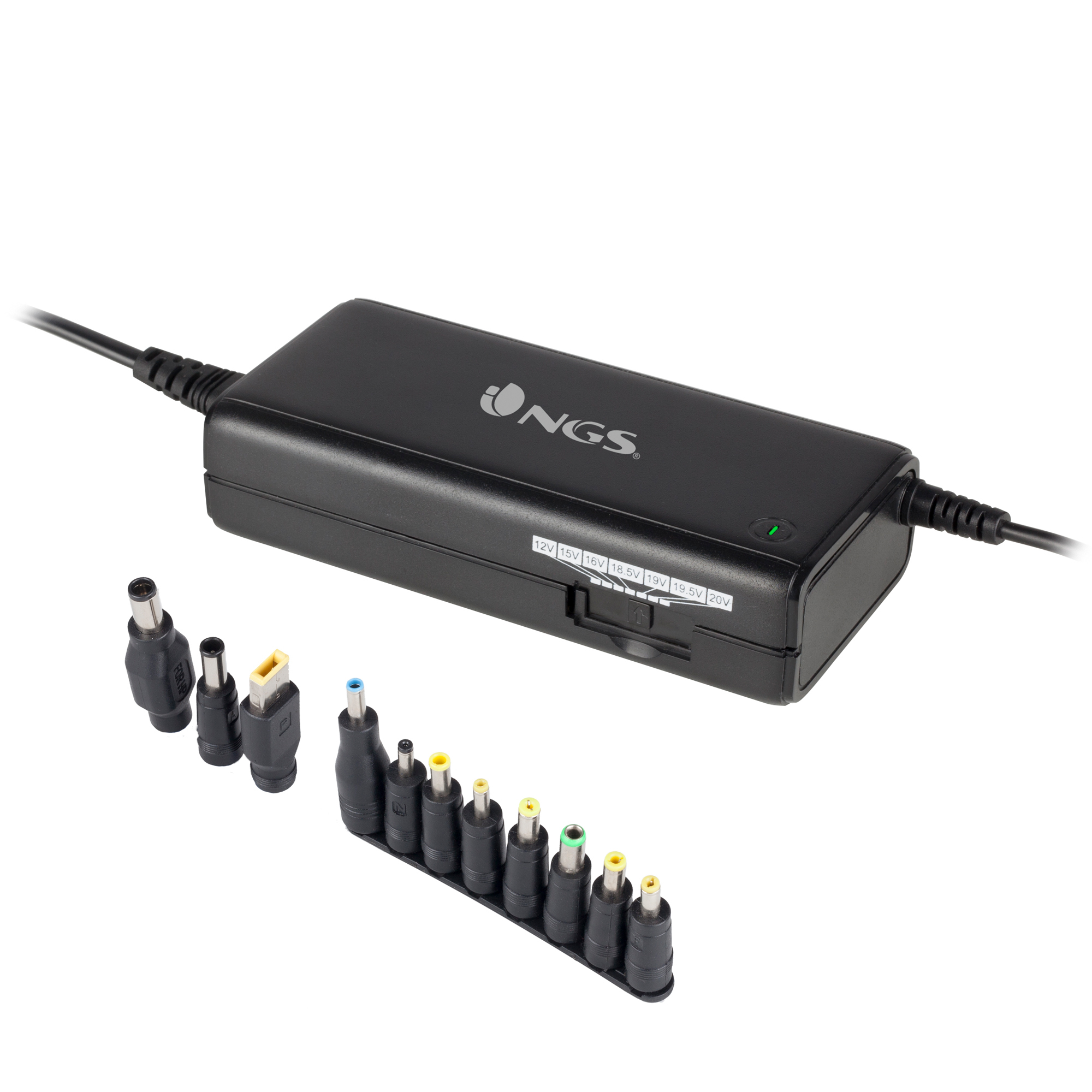 Cargador para portátil NGS Ban Clavija de portátil Negro 90W