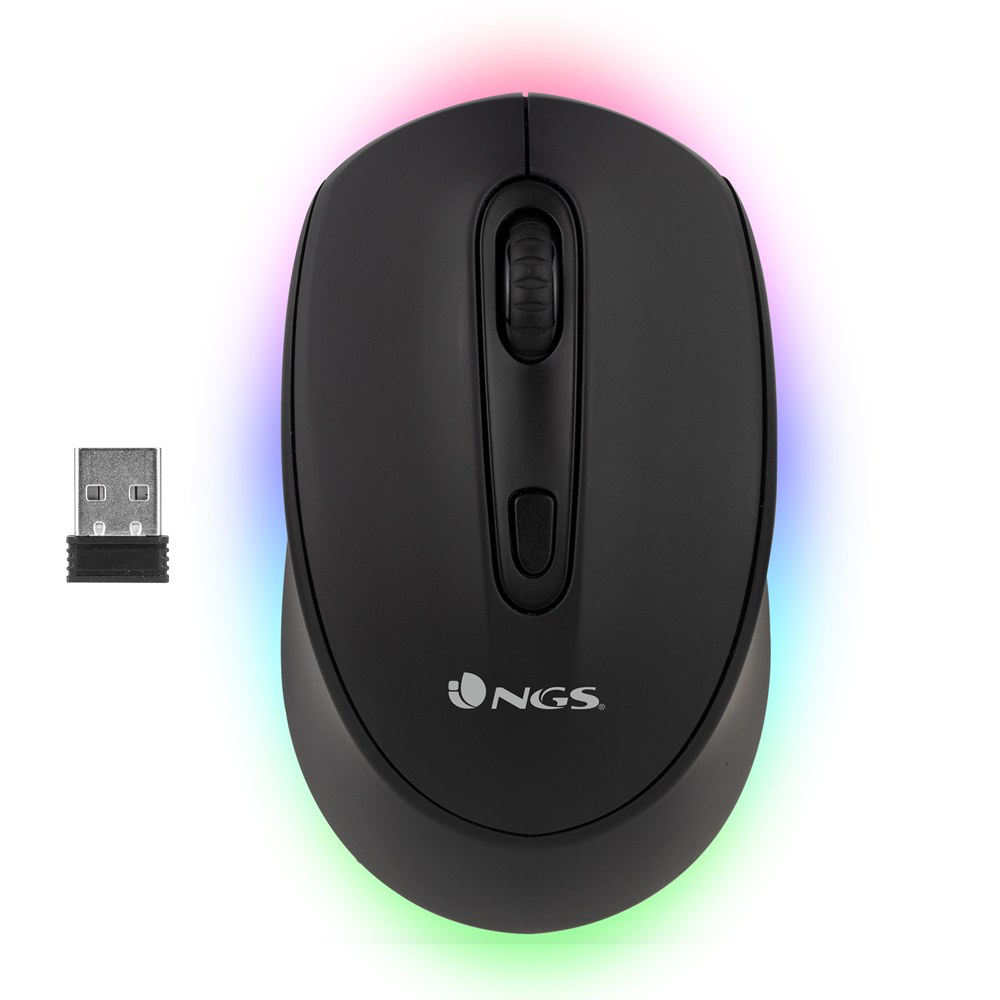 Ratón NGS SMOG-RB Inalámbrico Bluetooth Negro