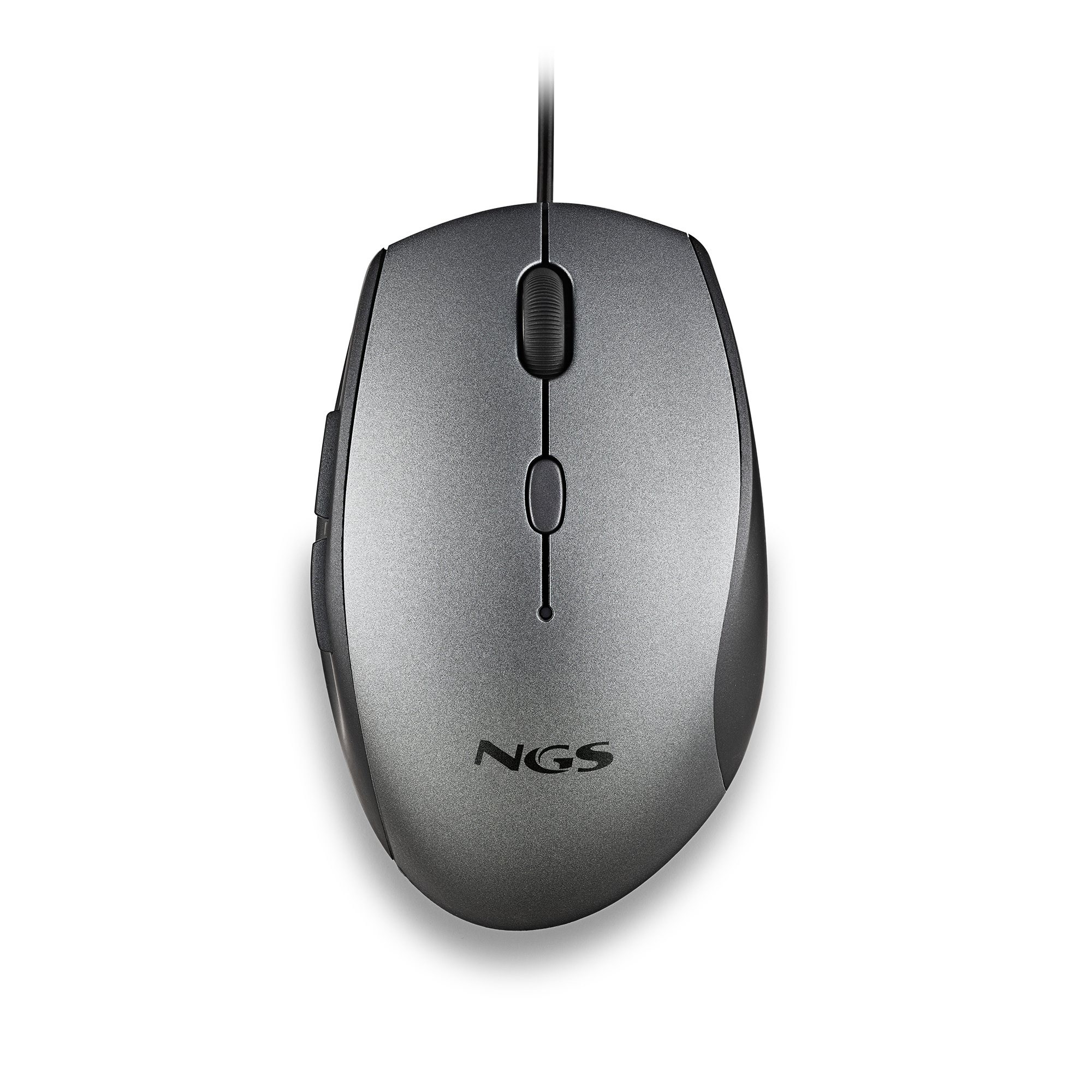 Ratón NGS Ergo Silent Con cable Gris
