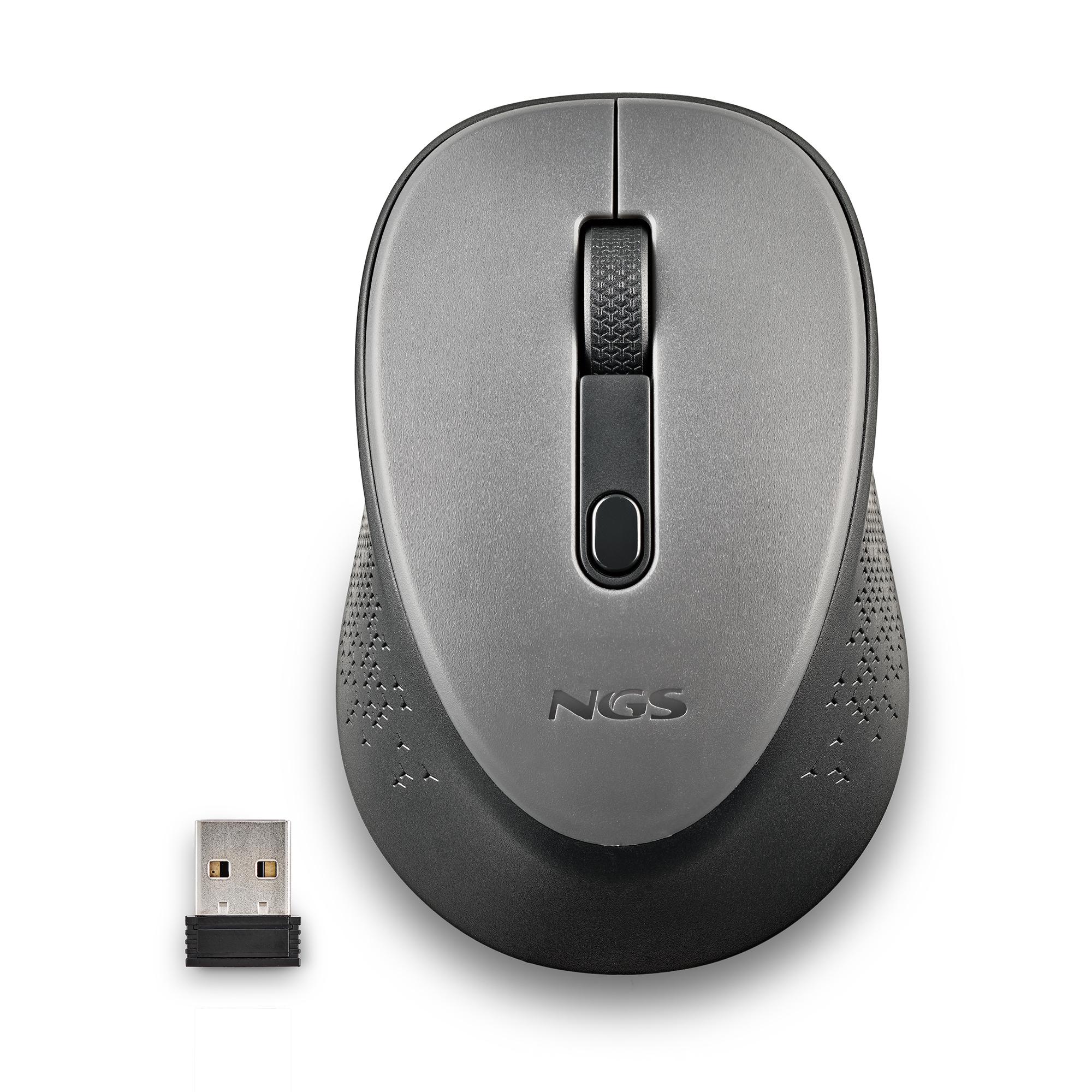 Ratón NGS Gris 800 DPI Inalámbrico 2.4 GHz