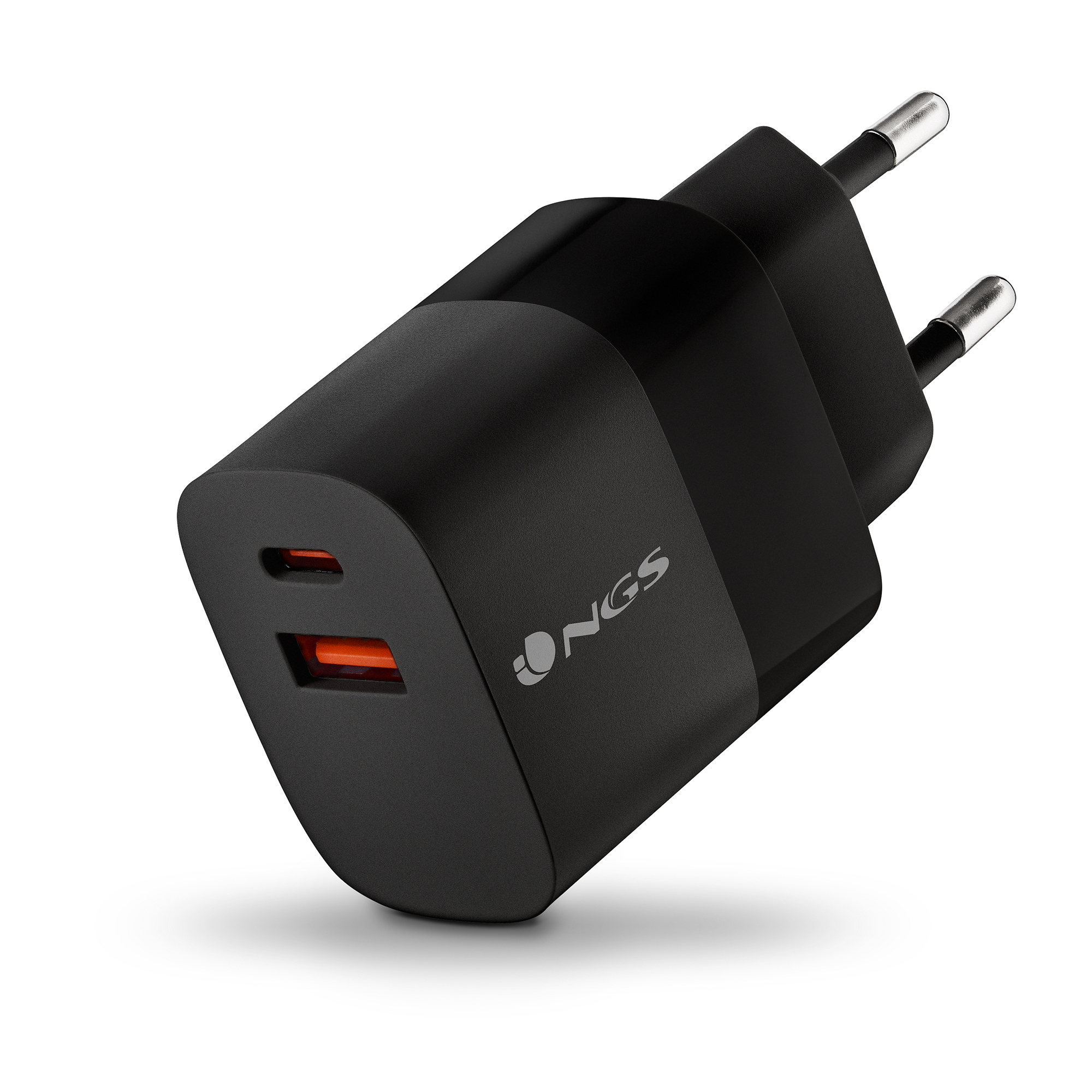 Cargador de pared NGS BUD33W USB-C USB-A Negro